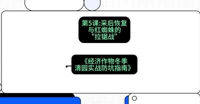 第5节：【柑橘清园】采后恢复与红蜘蛛的&ldquo;拉锯战&rdquo;，课程：《经济作物冬季清园&middot;实战防坑指南》#识农AI