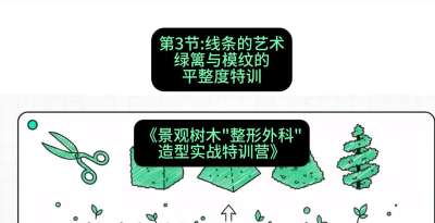 第03节：线条的艺术&mdash;&mdash;绿篱与模纹的平整度特训，课程：《景观树木&ldquo;整形外科&rdquo;造型实战特训营》#识农AI