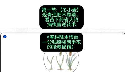 第一节：【冬小麦】返青追肥不靠猜，看苗下药省大钱
